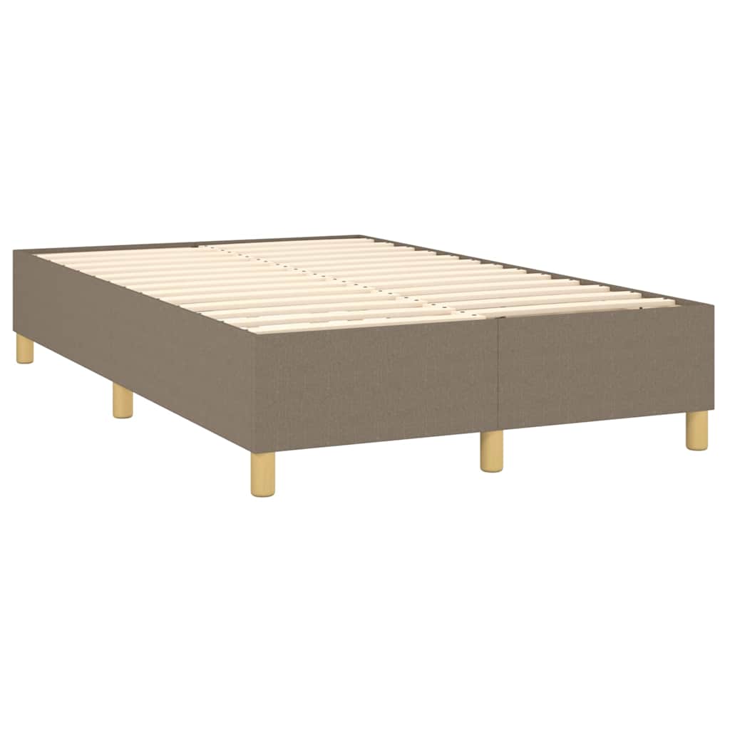 Sommier à lattes de lit avec matelas taupe 120x190 cm tissu - XIOS