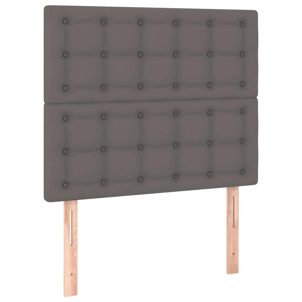Sommier à lattes de lit avec matelas gris 120x190 cm similicuir - XIOS