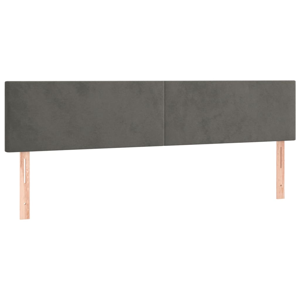 Sommier à lattes de lit et matelas gris foncé 120x190cm velours - XIOS