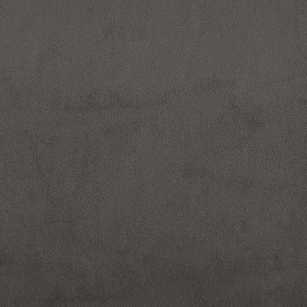 Sommier à lattes de lit et matelas gris foncé 120x190cm velours - XIOS