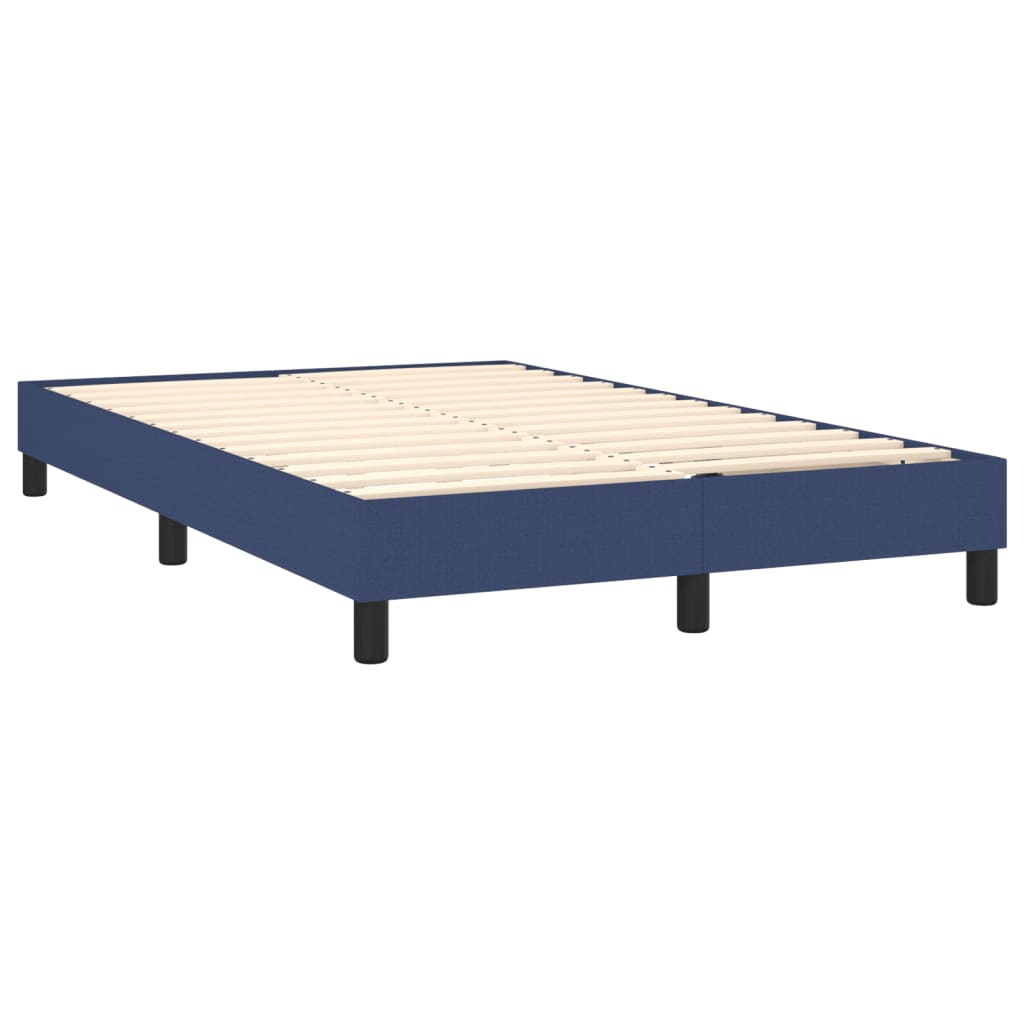 Sommier à lattes de lit matelas et LED bleu 120x190 cm tissu - XIOS
