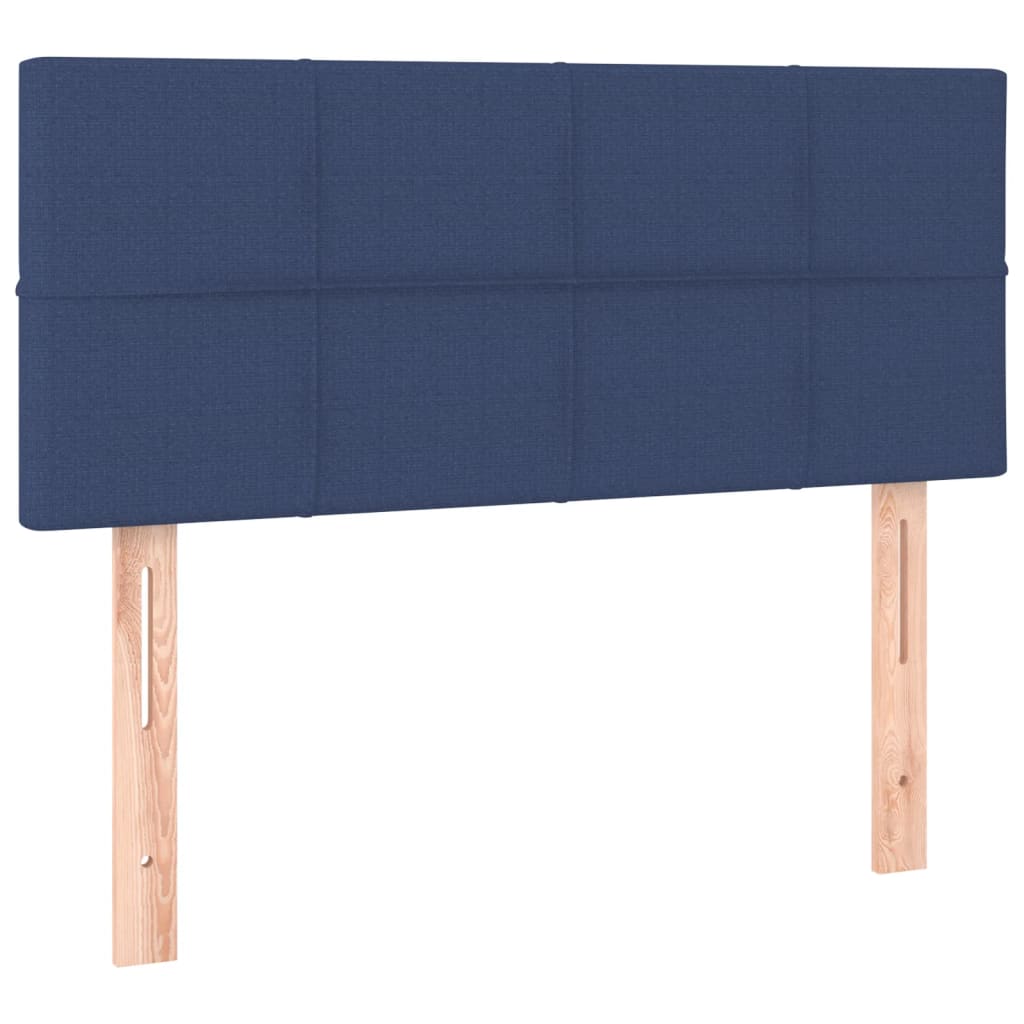 Sommier à lattes de lit matelas et LED bleu 120x190 cm tissu - XIOS