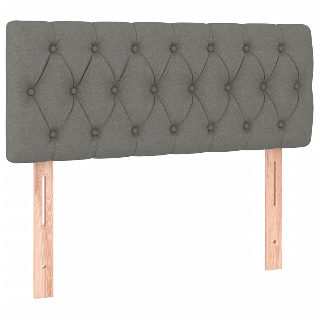 Sommier à lattes de lit matelas LED gris foncé 120x190 cm tissu - XIOS