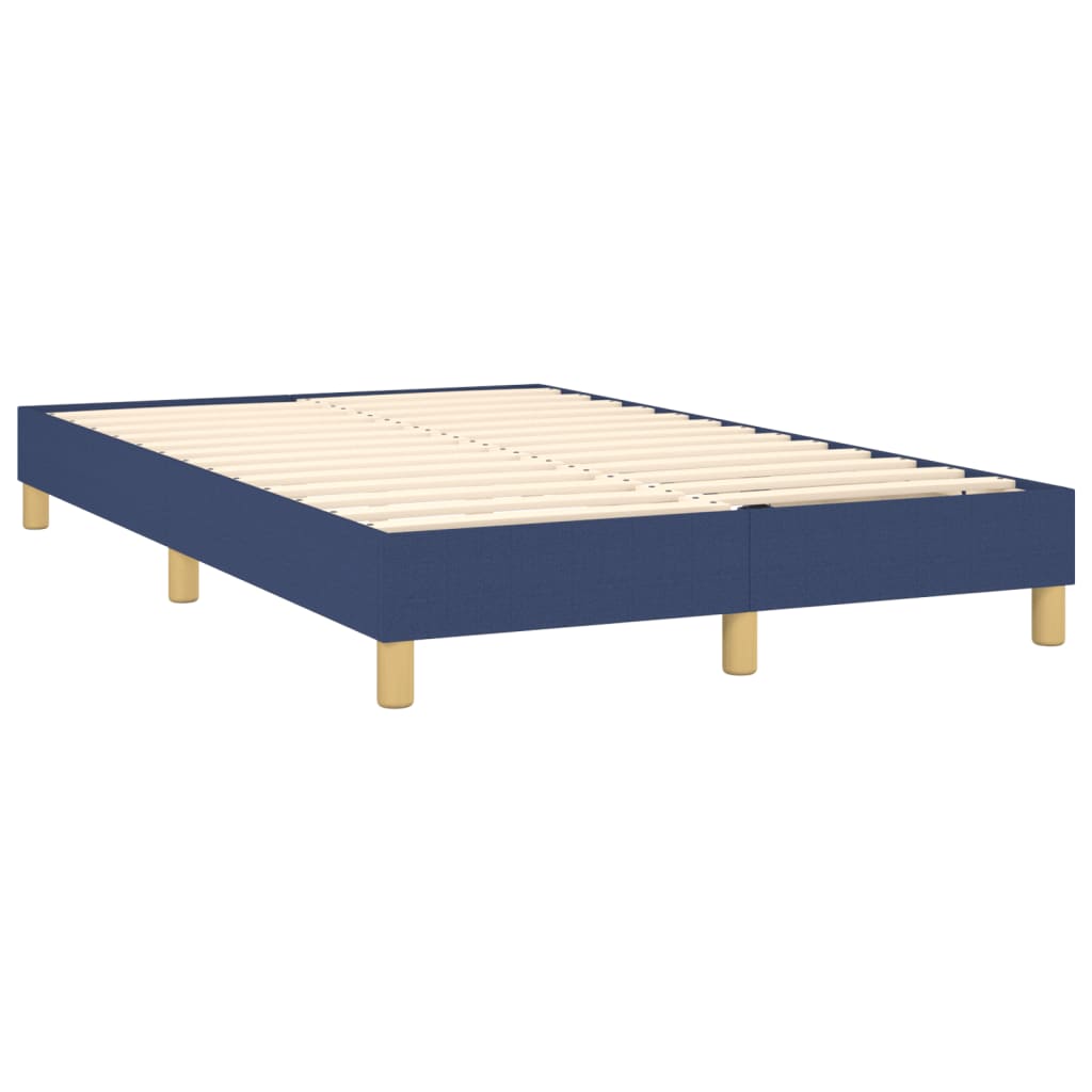 Sommier à lattes de lit matelas et LED bleu 120x190 cm tissu - XIOS