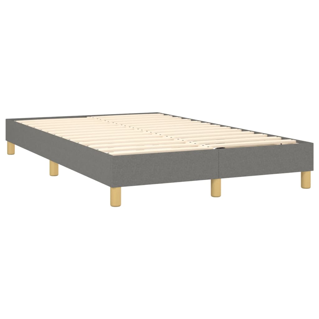 Sommier à lattes de lit matelas LED gris foncé 120x190 cm tissu - XIOS