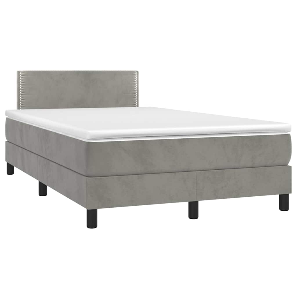Sommier à lattes de lit avec matelas LED gris clair 120x190 cm - XIOS
