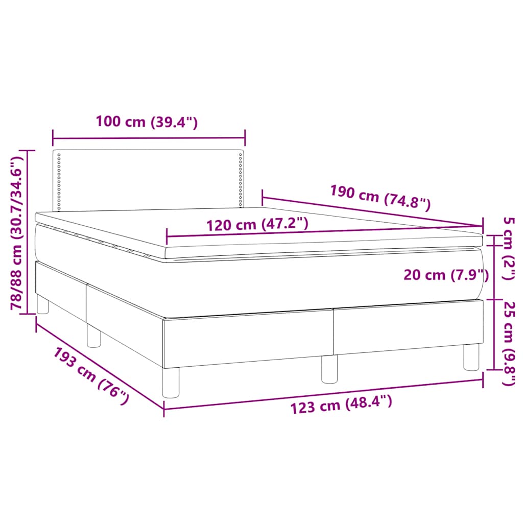 Sommier à lattes de lit avec matelas LED bleu foncé 120x190 cm - XIOS