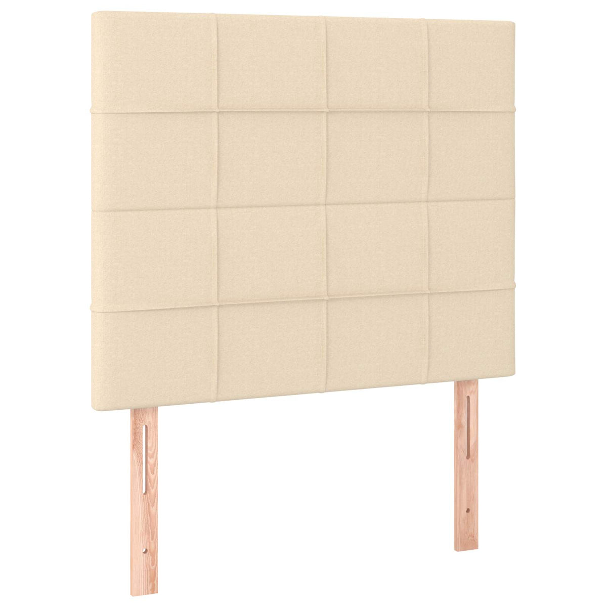 Sommier à lattes de lit matelas et LED crème 120x190 cm tissu