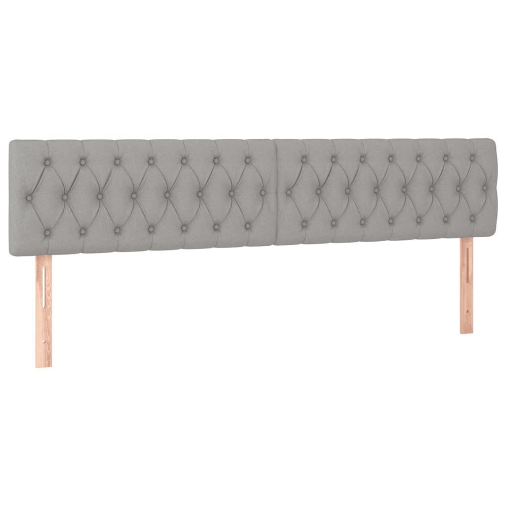 Sommier à lattes de lit matelas LED gris clair 120x190 cm tissu - XIOS