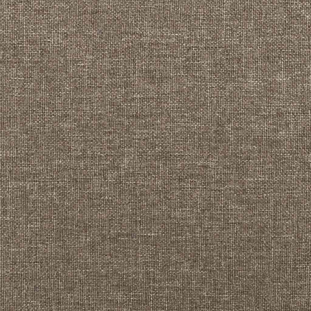 Sommier à lattes de lit matelas et LED taupe 120x190 cm tissu - XIOS