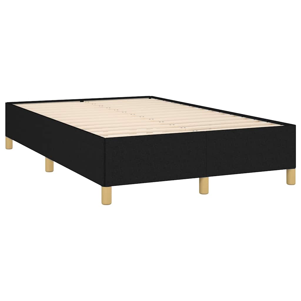 Sommier à lattes de lit matelas et LED noir 120x190 cm tissu - XIOS