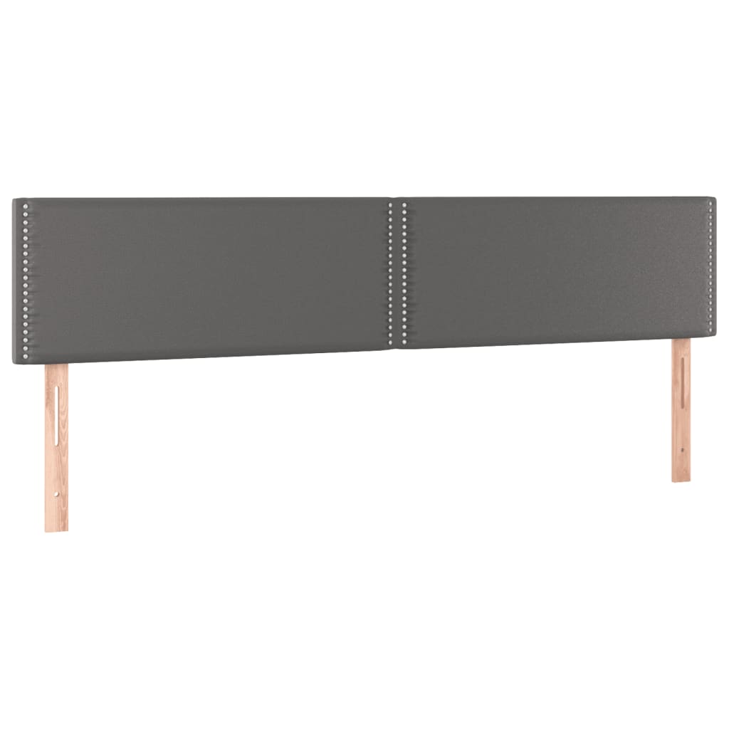 Sommier à lattes de lit matelas LED gris 120x190 cm similicuir - XIOS