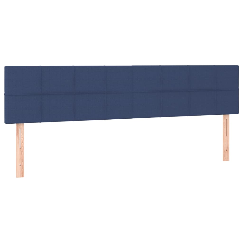 Sommier à lattes de lit avec matelas bleu 120x190 cm tissu - XIOS