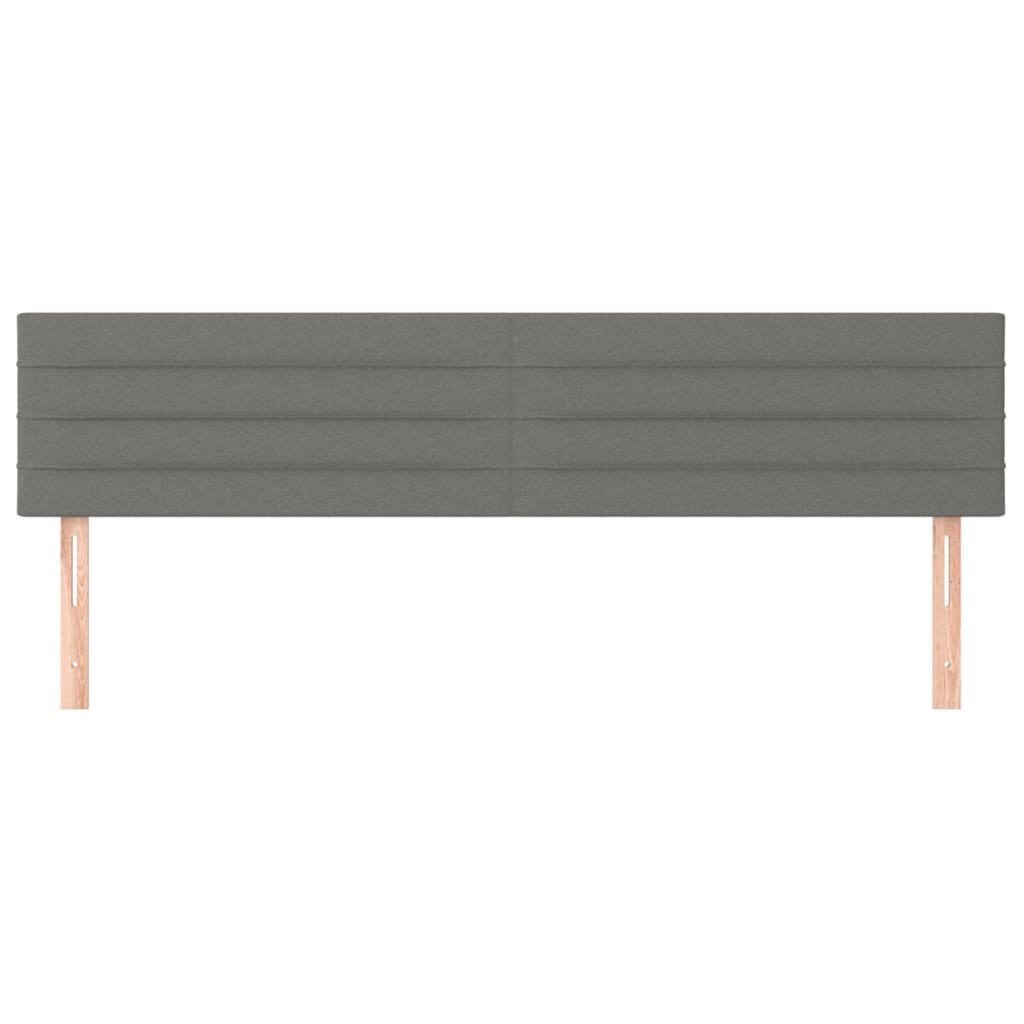 Sommier à lattes de lit avec matelas gris foncé 120x190cm tissu - XIOS
