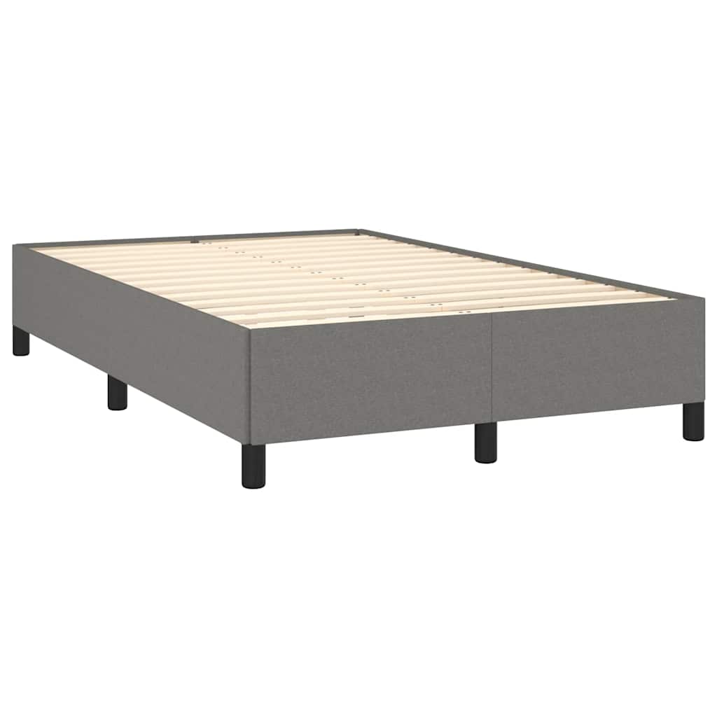 Sommier à lattes de lit avec matelas gris foncé 120x190cm tissu - XIOS