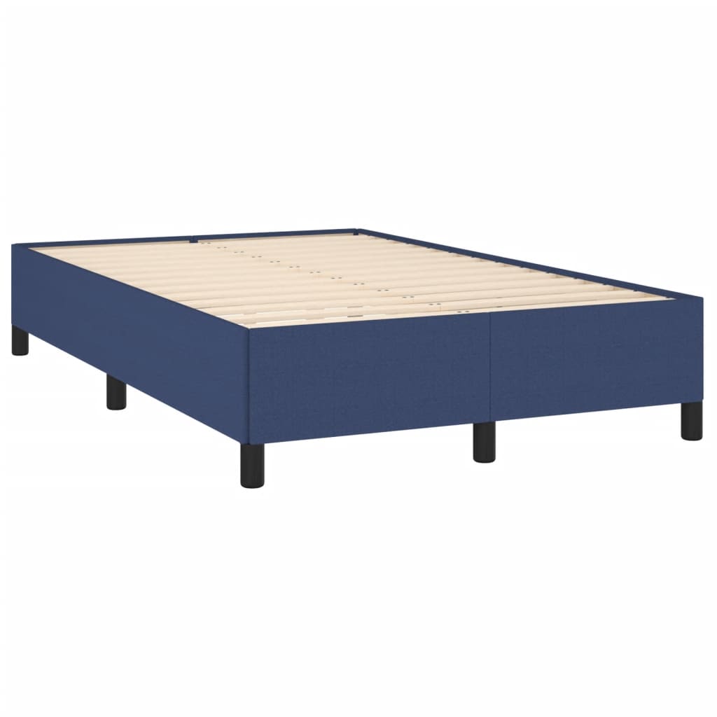 Sommier à lattes de lit avec matelas bleu 120x190 cm tissu - XIOS
