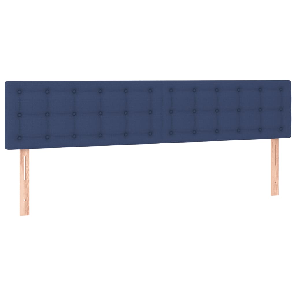 Sommier à lattes de lit avec matelas bleu 120x190 cm tissu - XIOS