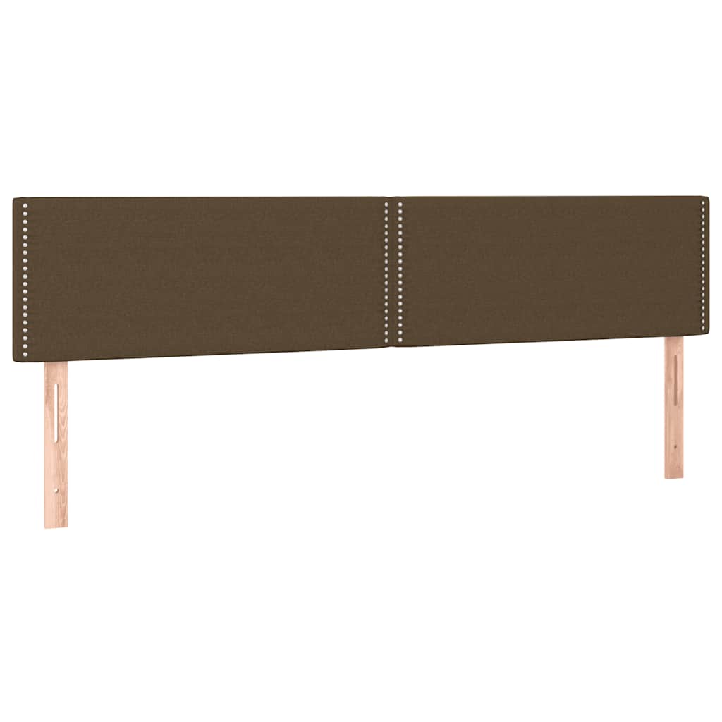 Sommier à lattes de lit et matelas marron foncé 120x190cm tissu - XIOS