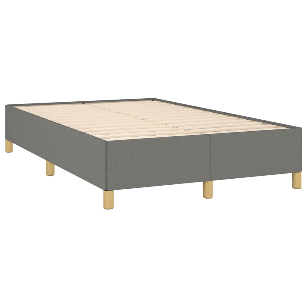 Sommier à lattes de lit avec matelas gris foncé 120x190cm tissu - XIOS