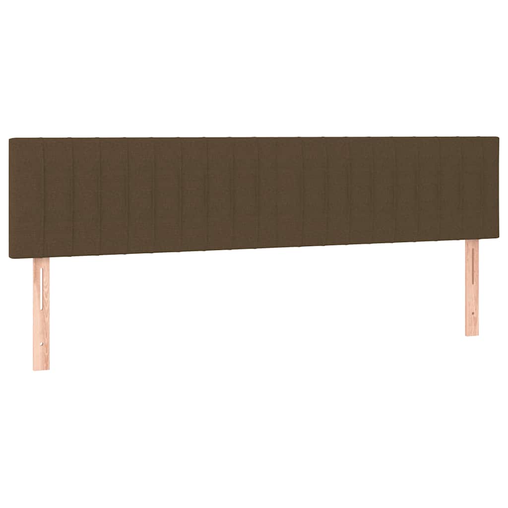 Sommier à lattes de lit et matelas marron foncé 120x190cm tissu - XIOS