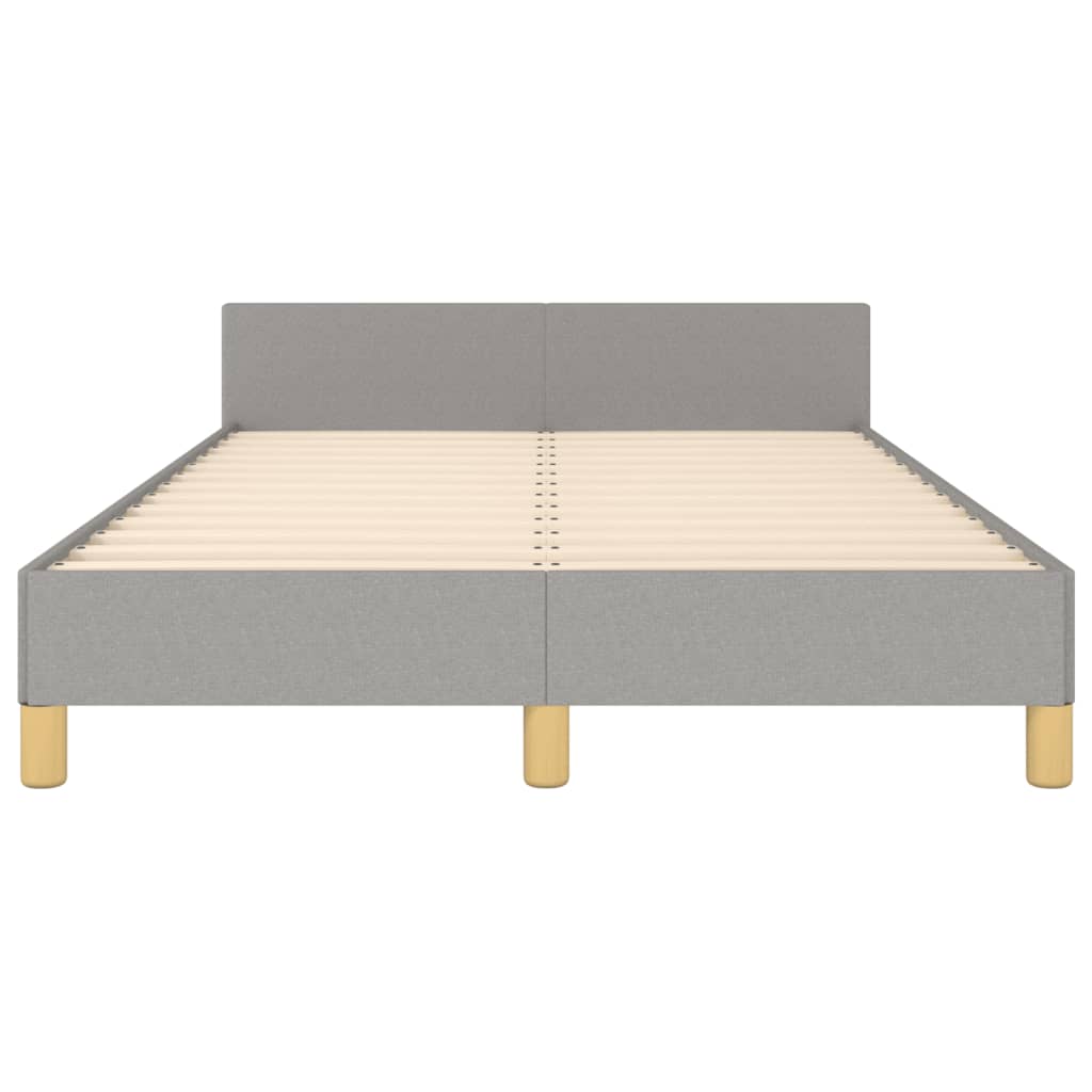 Cadre de lit sans matelas gris clair 120x190 cm tissu - XIOS