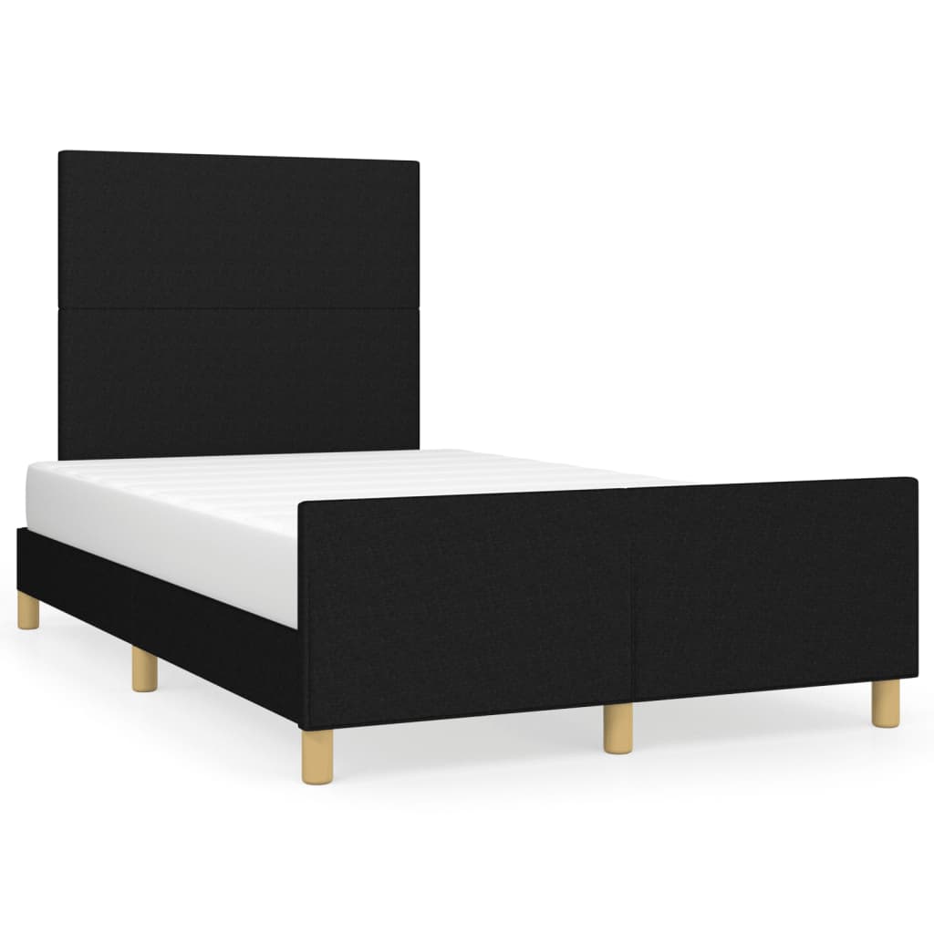Cadre de lit sans matelas noir 120x190 cm tissu - XIOS
