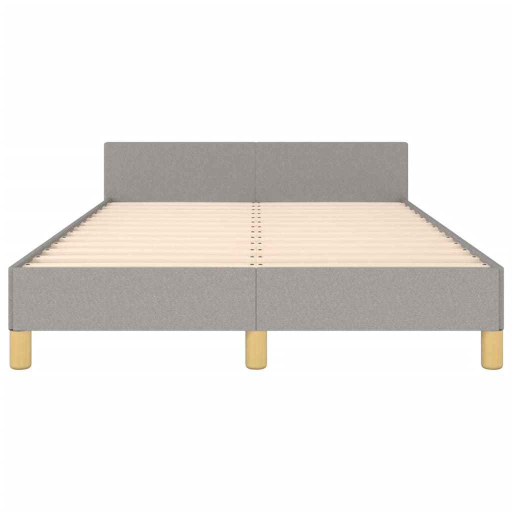Cadre de lit sans matelas gris clair 120x190 cm tissu - XIOS