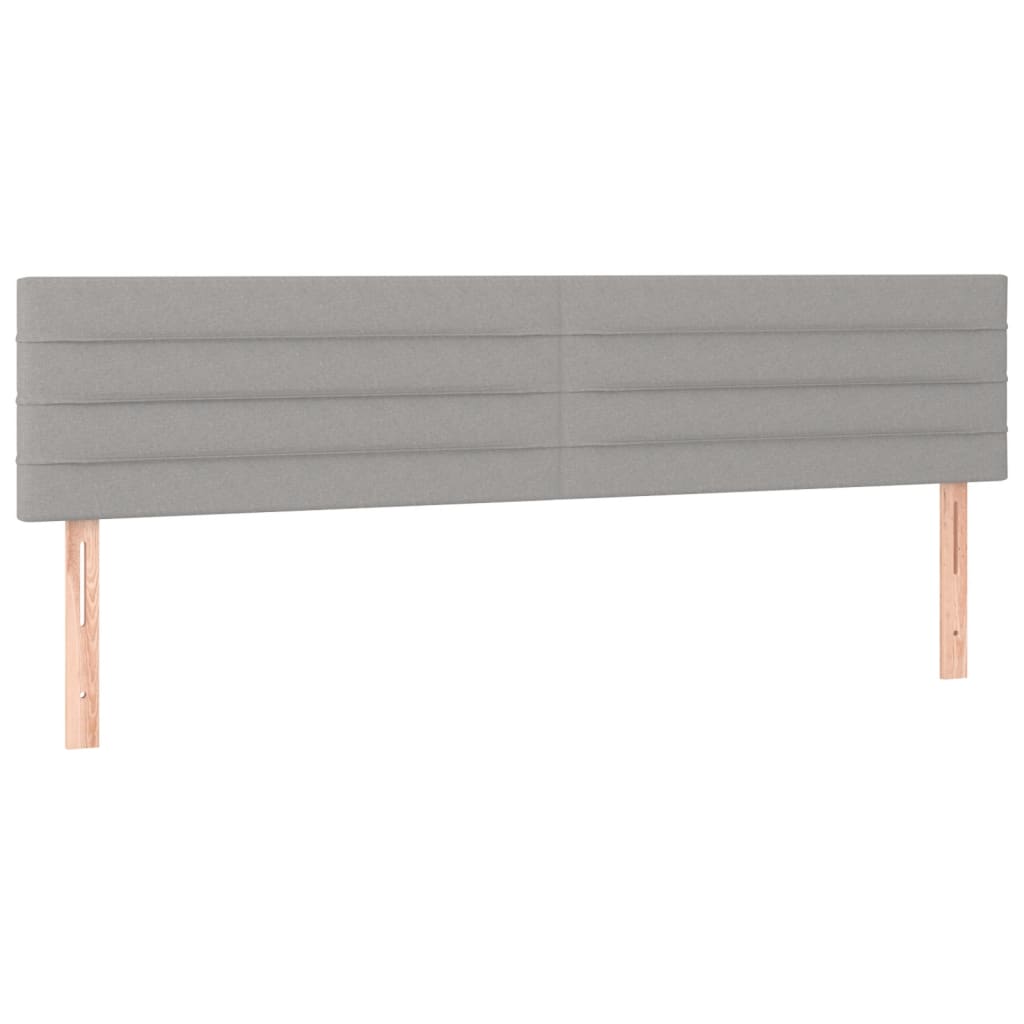 Cadre de lit sans matelas gris clair 120x190 cm tissu - XIOS