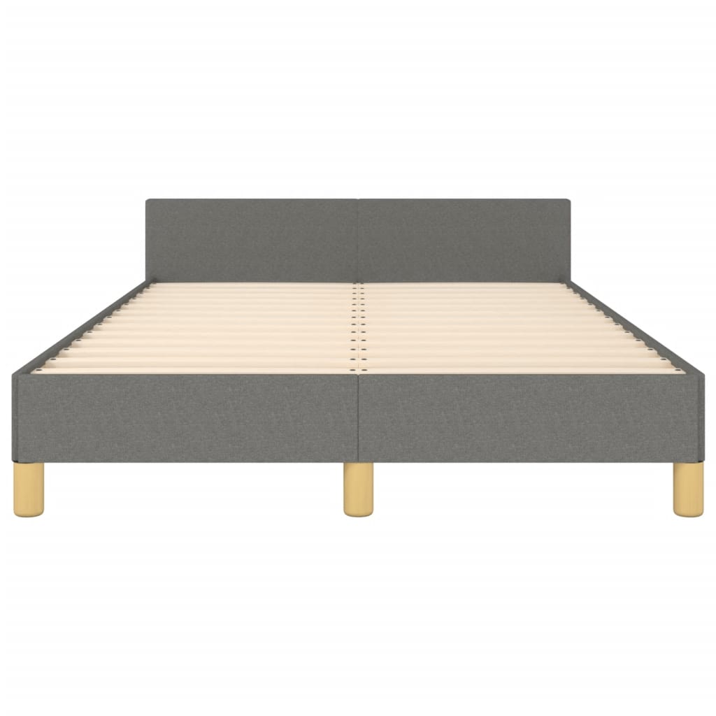 Cadre de lit sans matelas gris foncé 120x190 cm tissu - XIOS