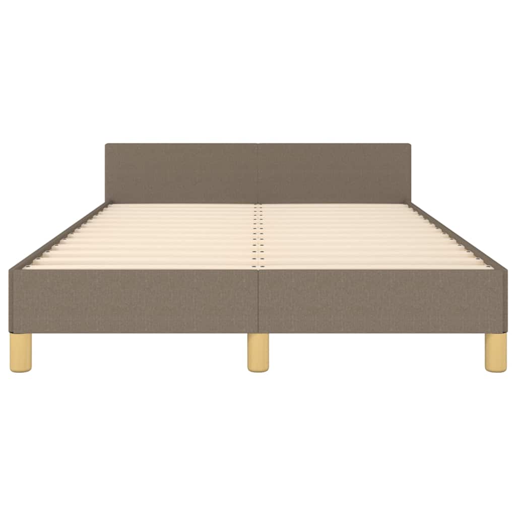 Cadre de lit sans matelas taupe 120x190 cm tissu - XIOS