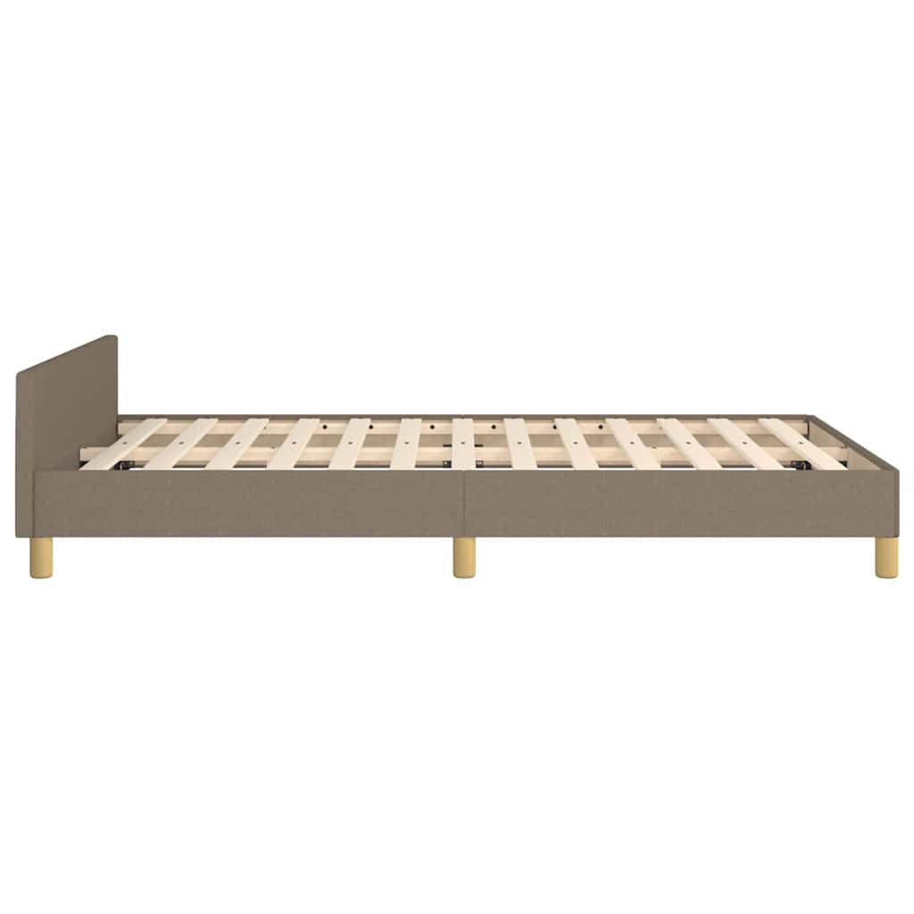 Cadre de lit sans matelas taupe 120x190 cm tissu - XIOS