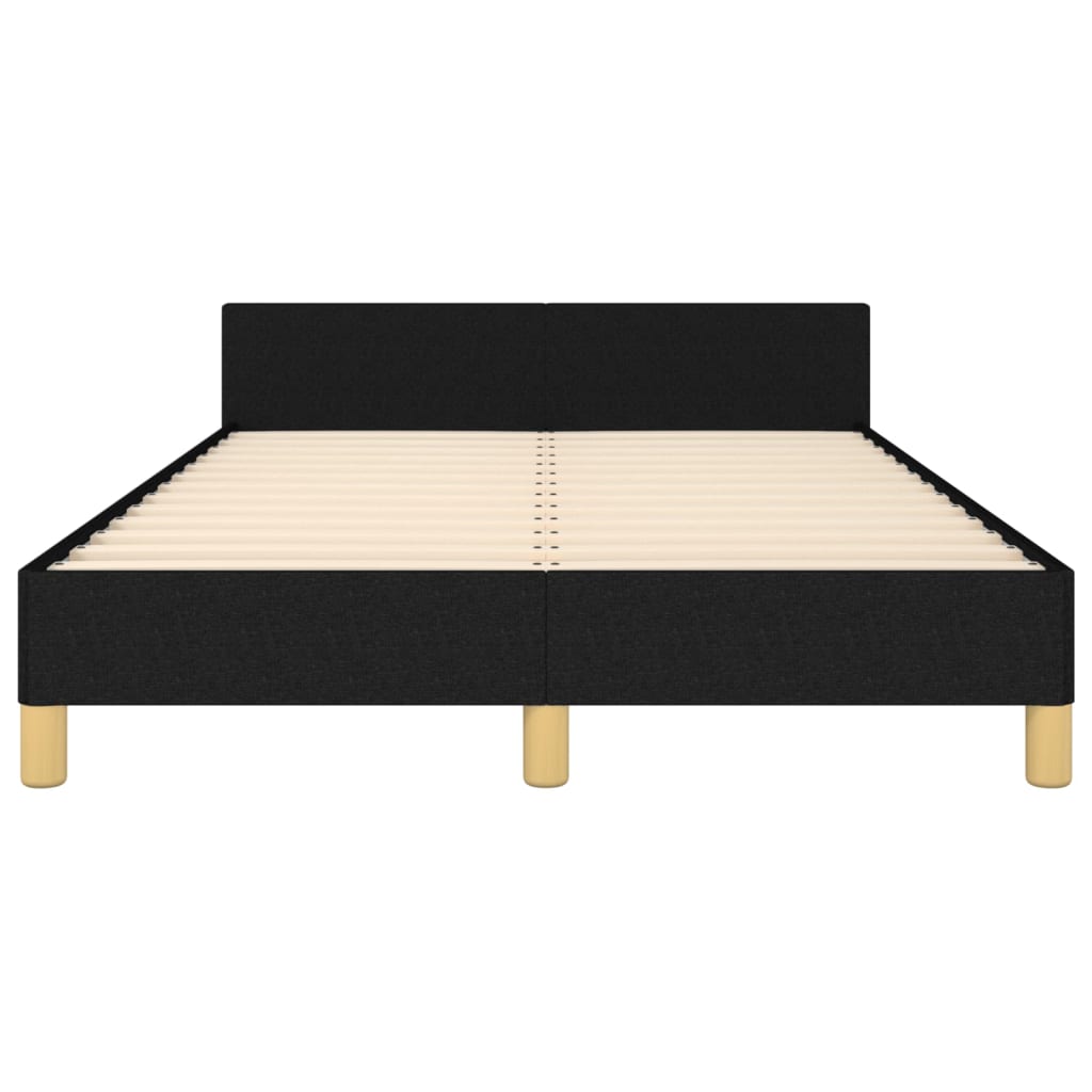 Cadre de lit sans matelas noir 120x190 cm tissu - XIOS
