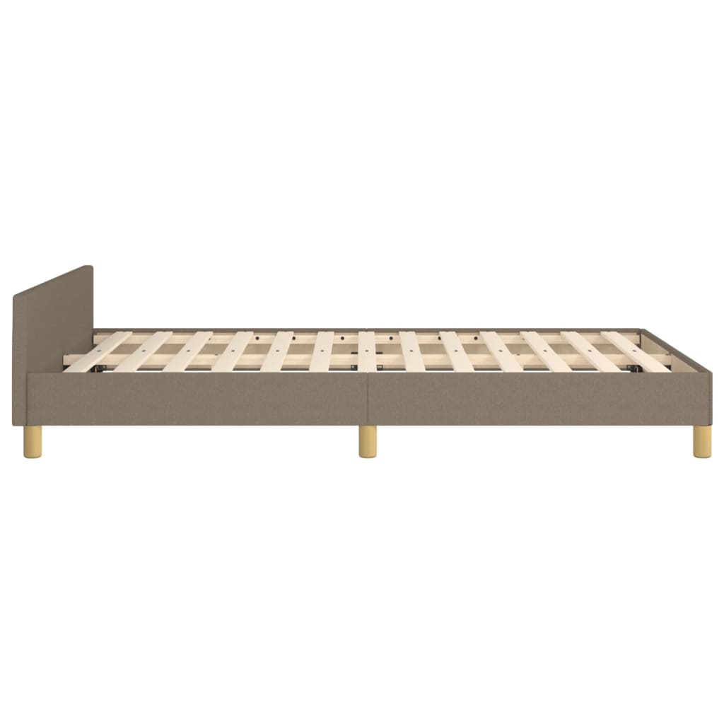 Cadre de lit sans matelas taupe 120x190 cm tissu - XIOS