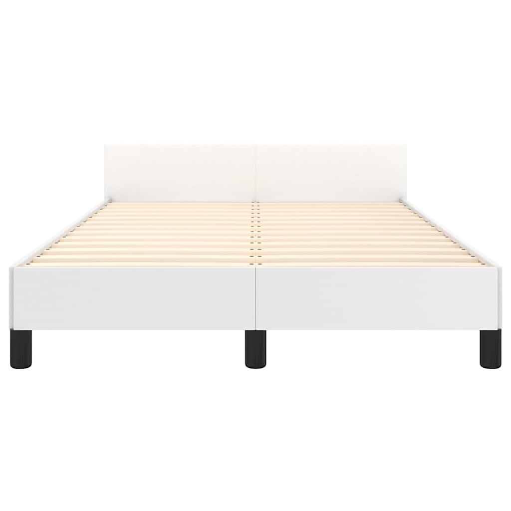 Cadre de lit sans matelas blanc 120x190 cm similicuir - XIOS