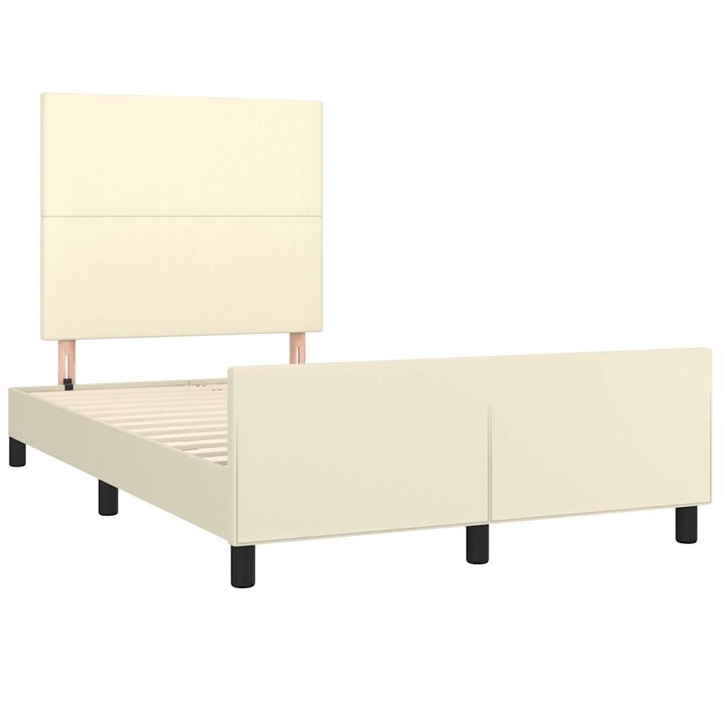 Cadre de lit sans matelas crème 120x190 cm similicuir - XIOS
