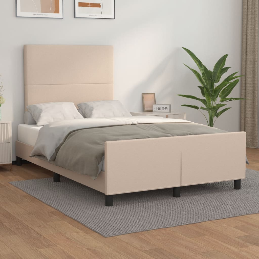 Cadre de lit sans matelas cappuccino 120x190 cm similicuir - XIOS