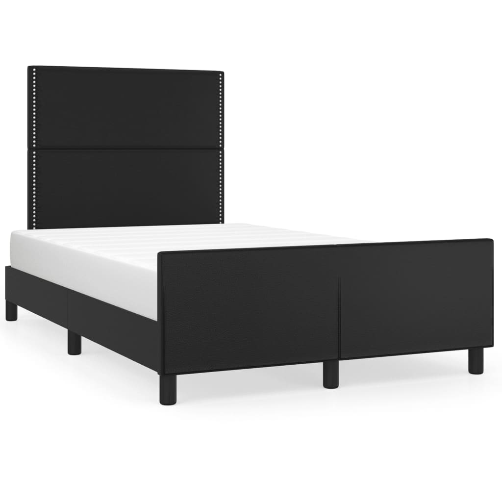 Cadre de lit sans matelas noir 120x190 cm similicuir - XIOS