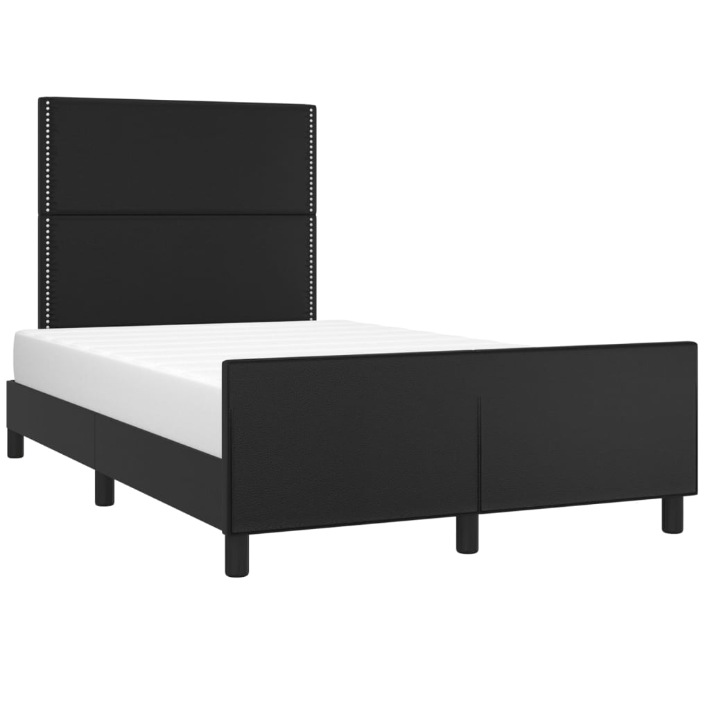 Cadre de lit sans matelas noir 120x190 cm similicuir - XIOS