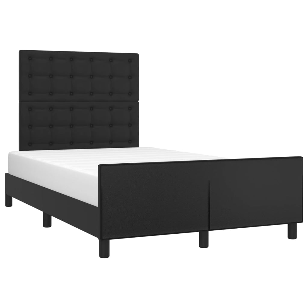 Cadre de lit sans matelas noir 120x190 cm similicuir - XIOS