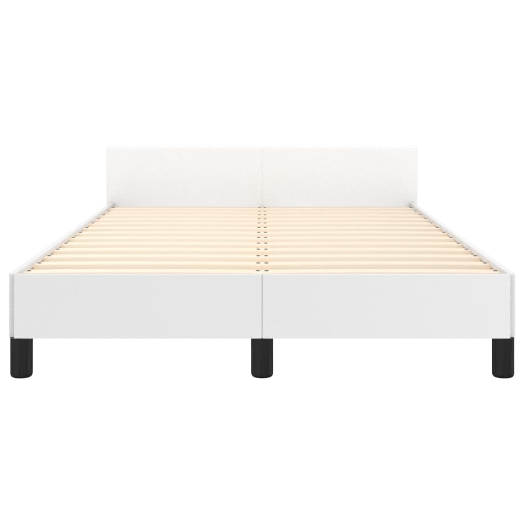 Cadre de lit sans matelas blanc 120x190 cm similicuir - XIOS