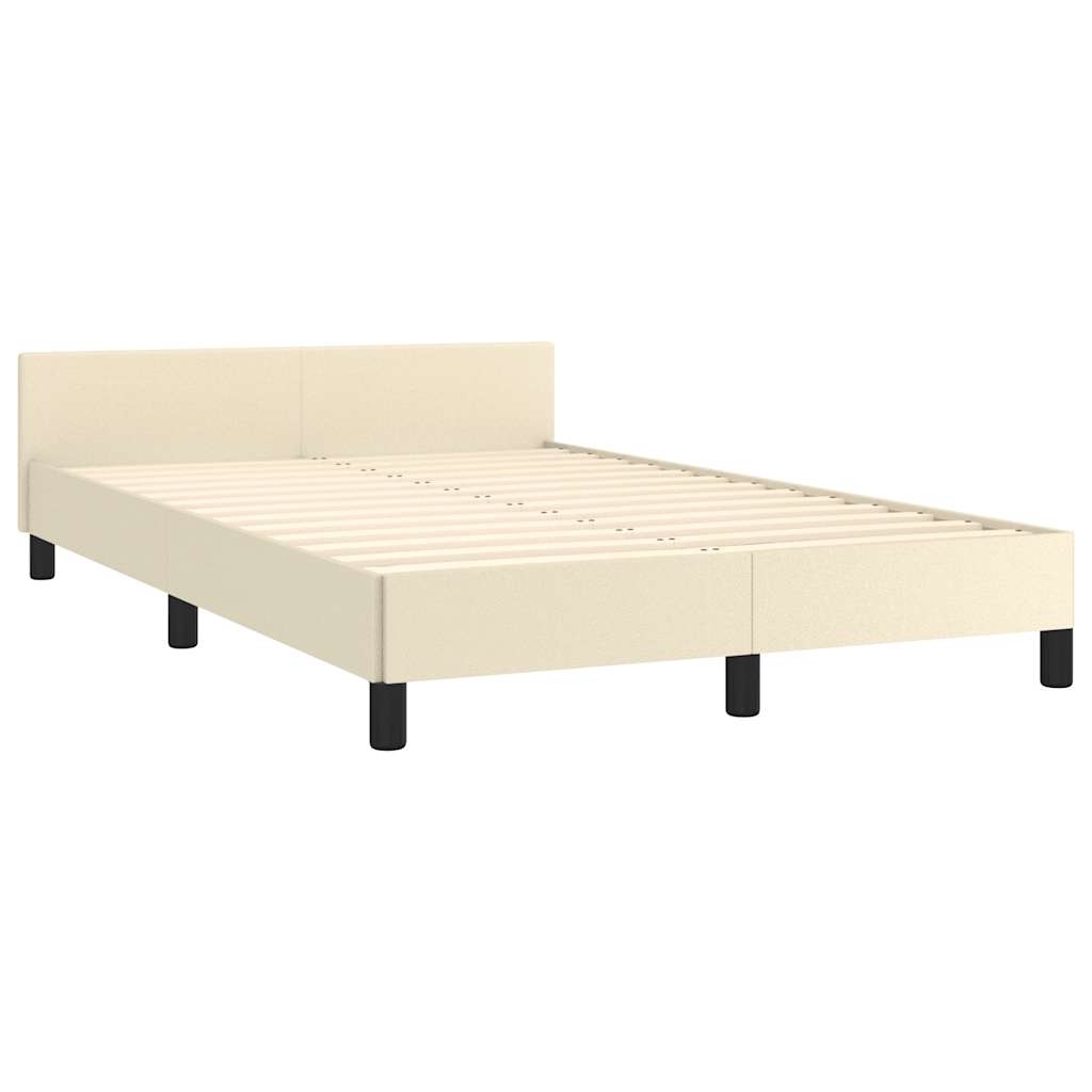 Cadre de lit sans matelas crème 120x190 cm similicuir - XIOS
