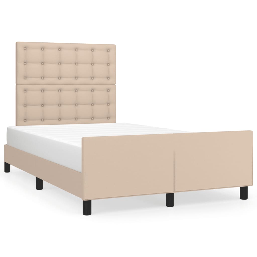 Cadre de lit sans matelas cappuccino 120x190 cm similicuir - XIOS