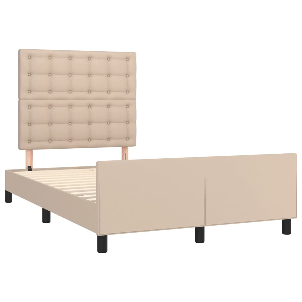 Cadre de lit sans matelas cappuccino 120x190 cm similicuir - XIOS