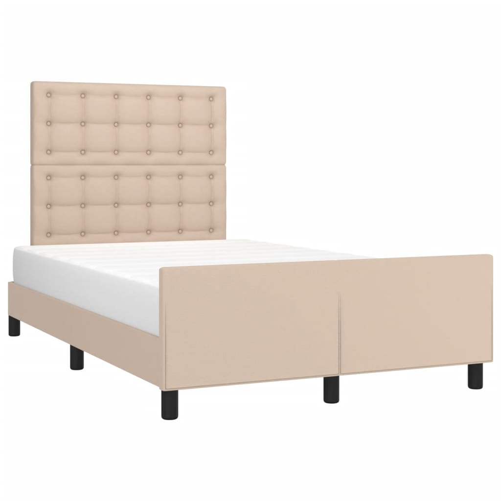 Cadre de lit sans matelas cappuccino 120x190 cm similicuir - XIOS