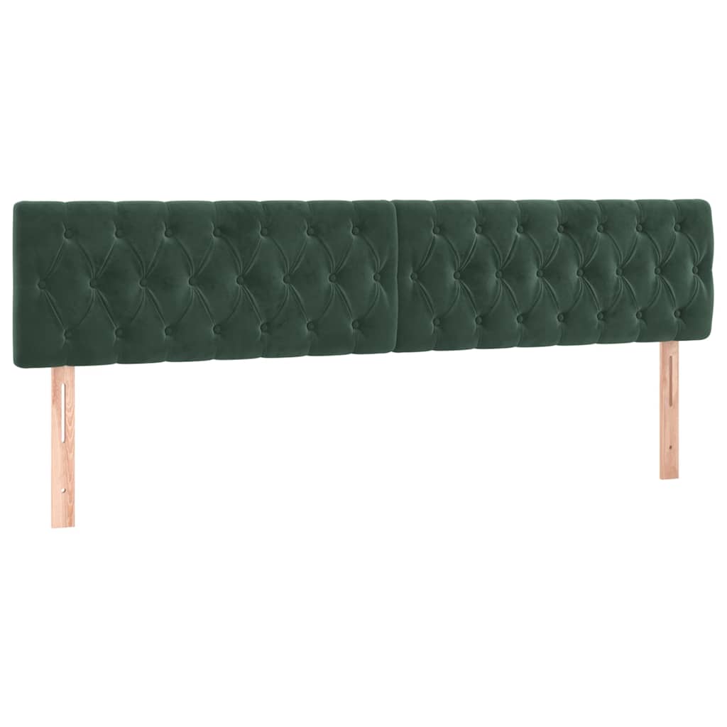 Cadre de lit sans matelas vert foncé 120x190 cm velours - XIOS