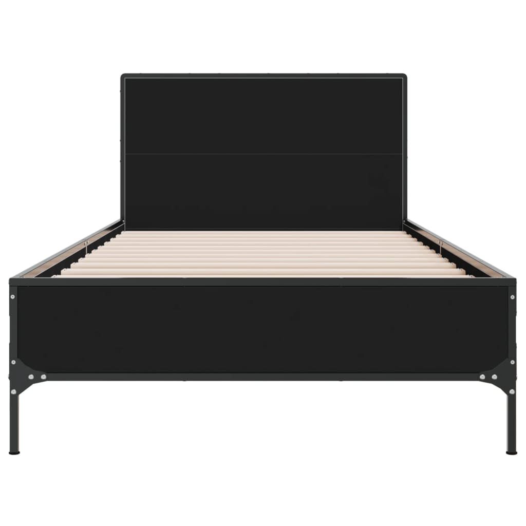 Cadre de lit sans matelas noir 90x200 cm - XIOS