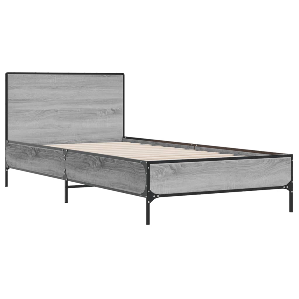 Cadre de lit sans matelas sonoma gris 90x200 cm - XIOS