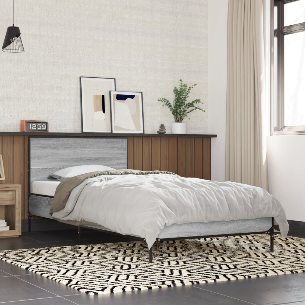Cadre de lit sans matelas sonoma gris 90x200 cm - XIOS