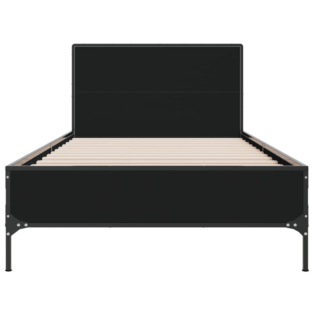 Cadre de lit sans matelas noir 100x200 cm - XIOS