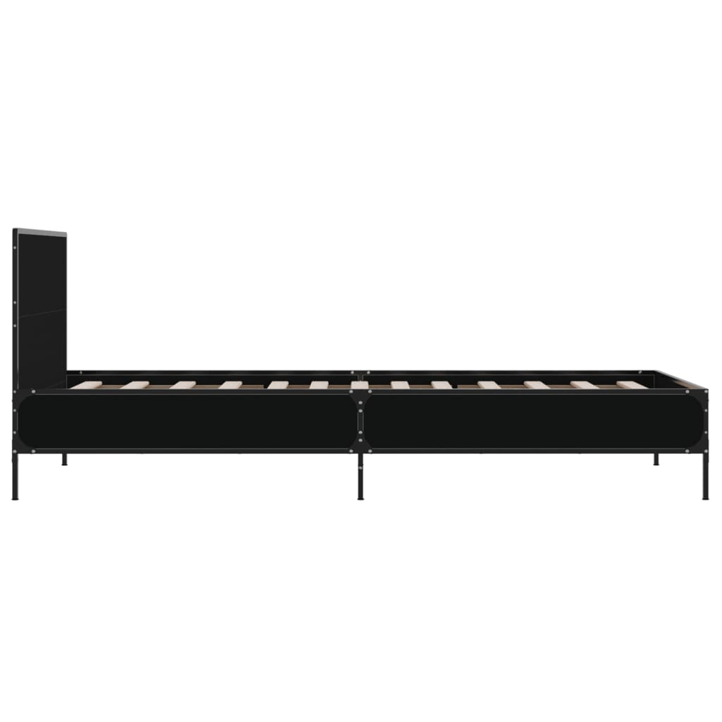 Cadre de lit sans matelas noir 100x200 cm - XIOS